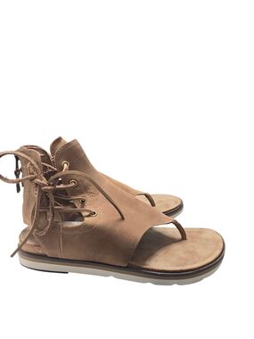 OBT Women’s Locate Brown Lace-Up Gladiator Sandals Size 9M